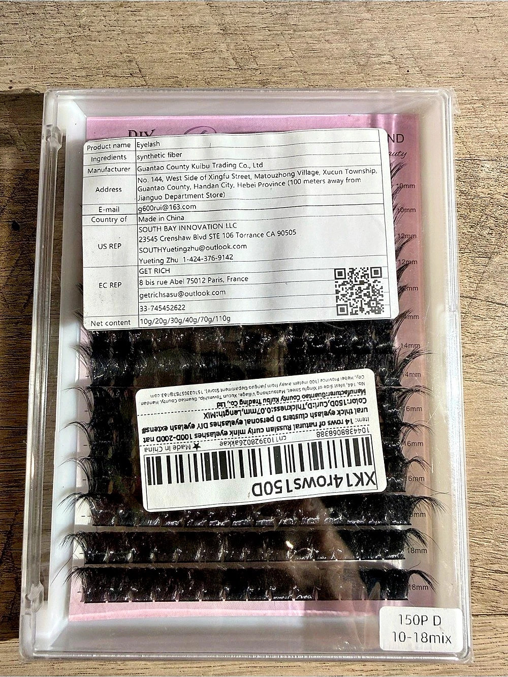 150D Lash Clusters 10-18mm Mix 14 Rows
